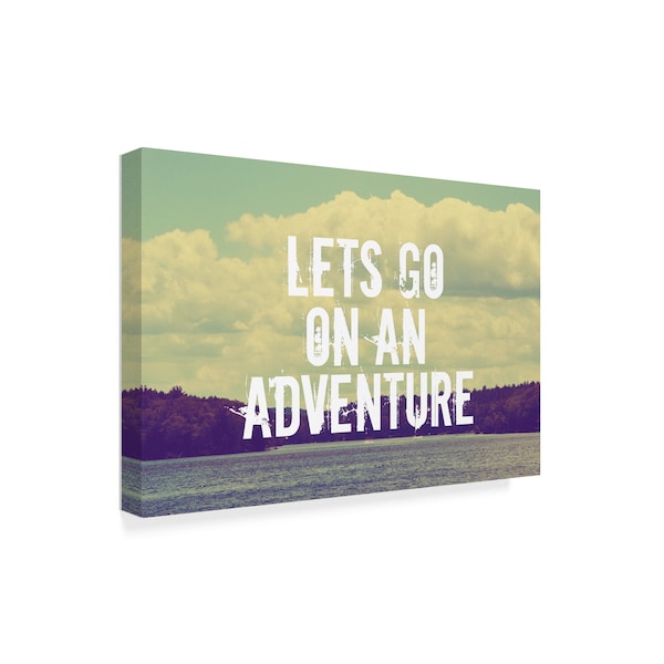 Vintage Skies 'Lets Go On An Adventure' Canvas Art,16x24